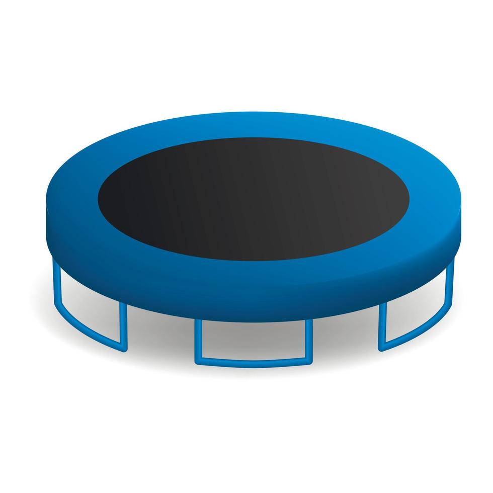 jumping trampoline icoon, realistisch stijl vector