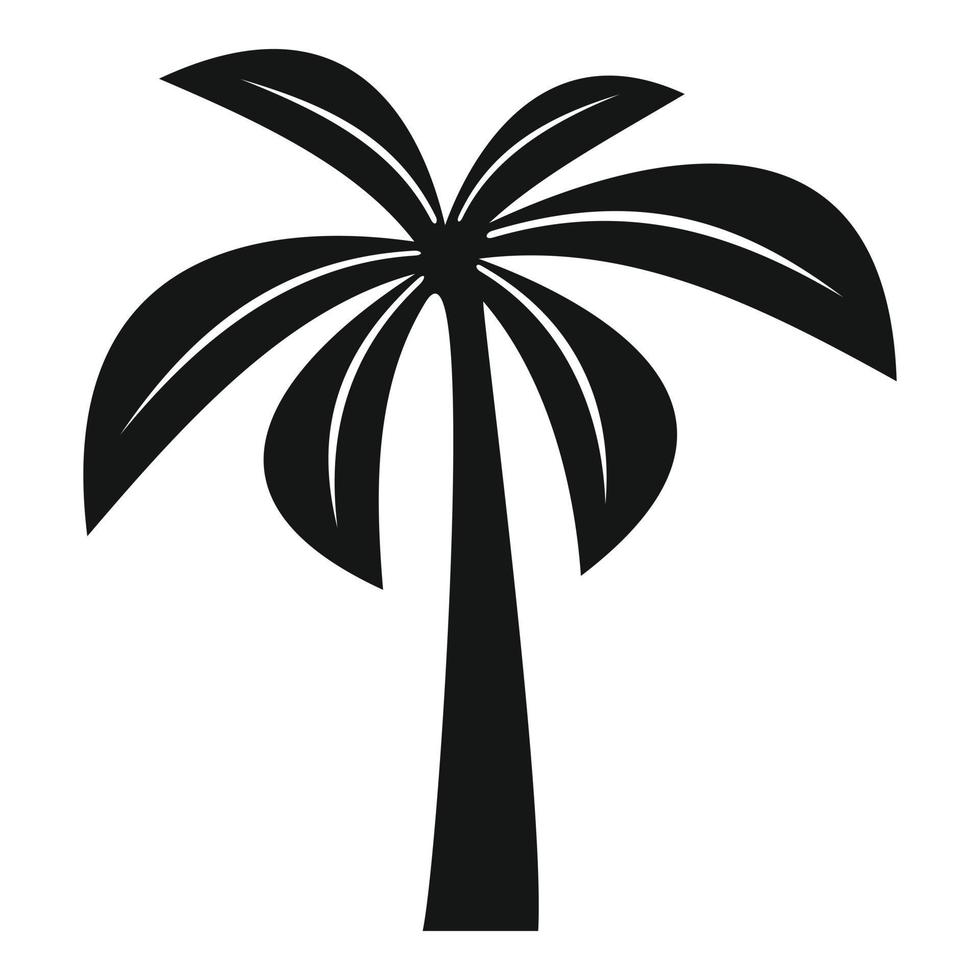 oerwoud palm boom icoon gemakkelijk vector. zomer blad vector