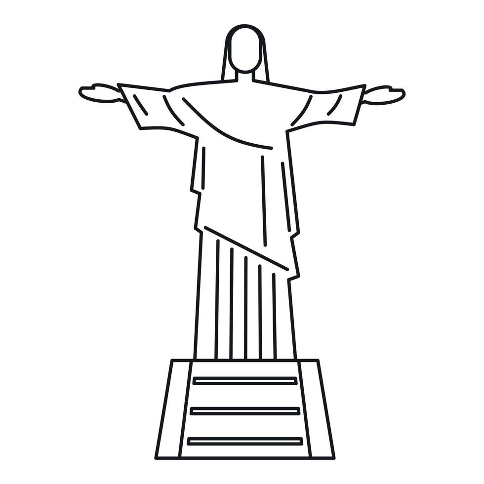 standbeeld van Jezus Christus, Rio de Janeiro icoon vector