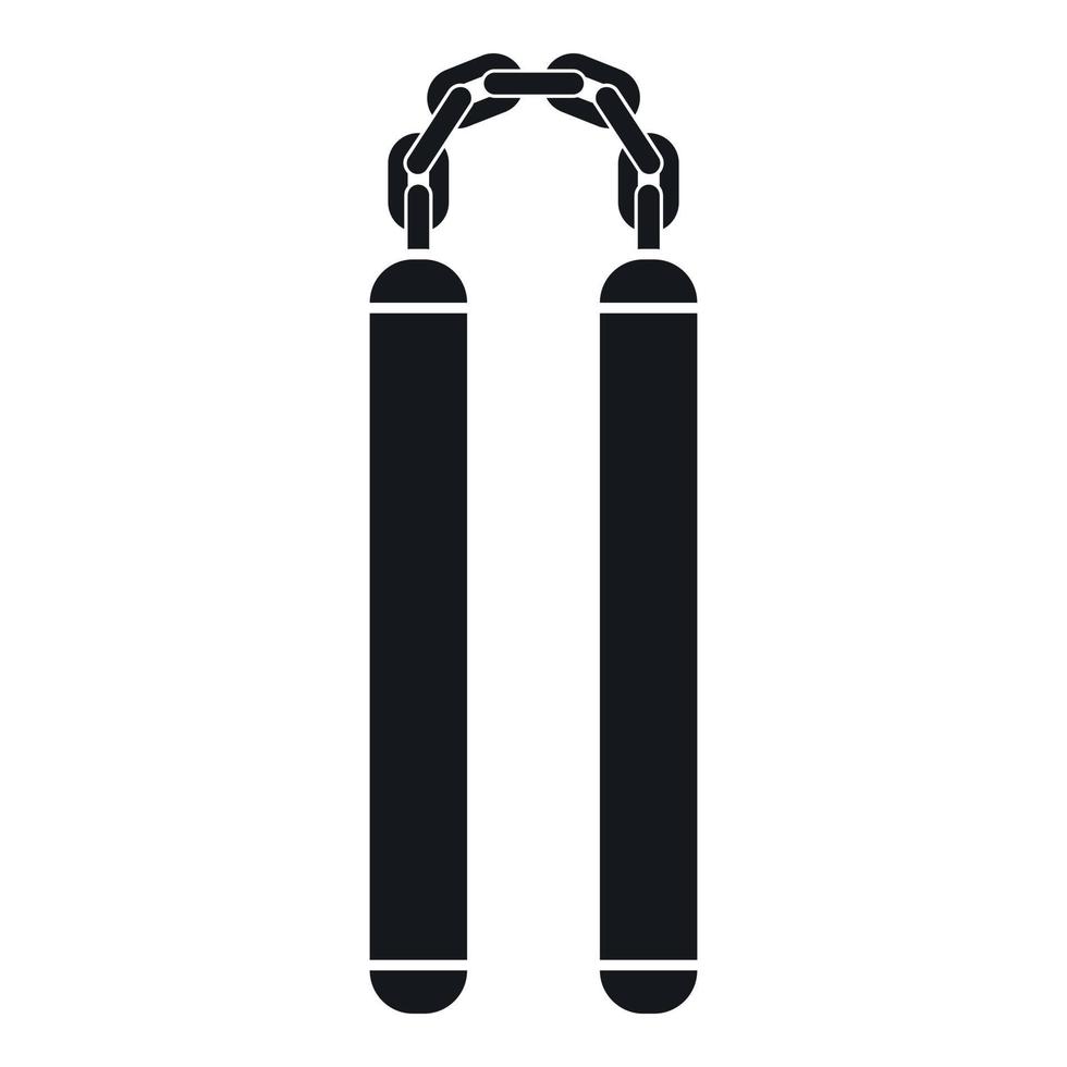 nunchaku icoon, gemakkelijk stijl vector