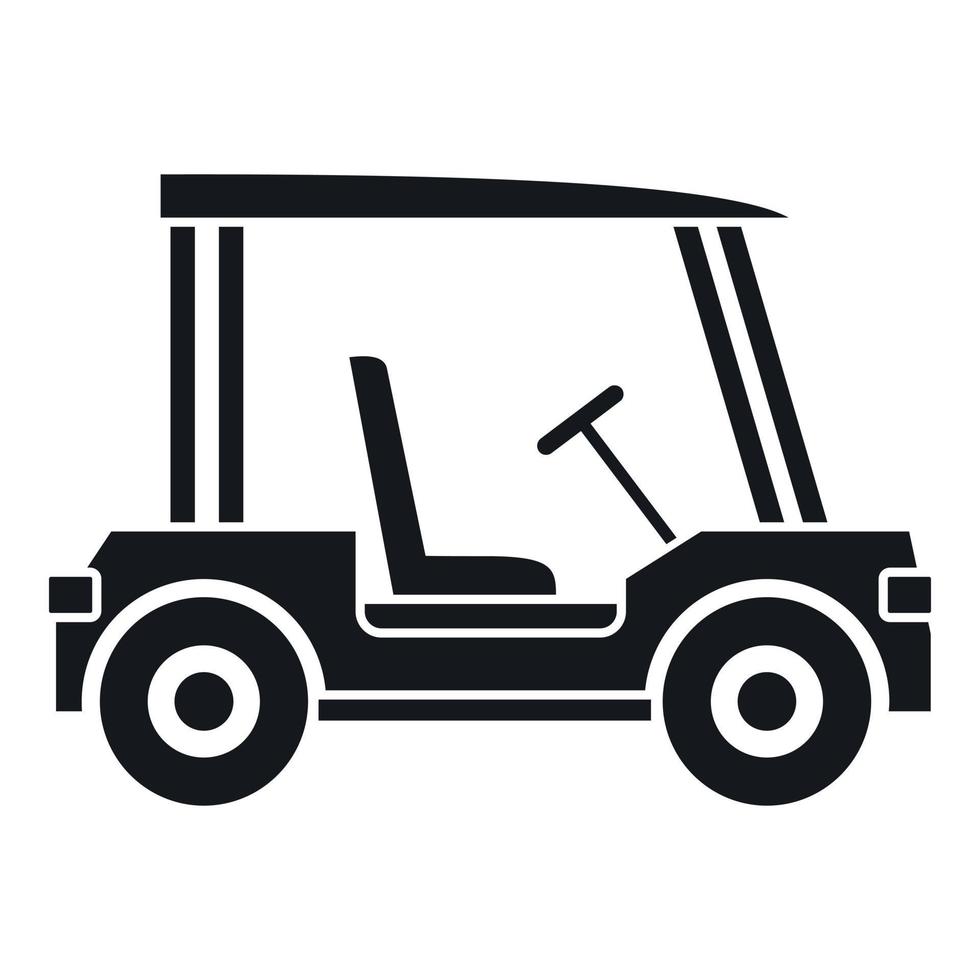 golf club voertuig icoon, gemakkelijk stijl vector
