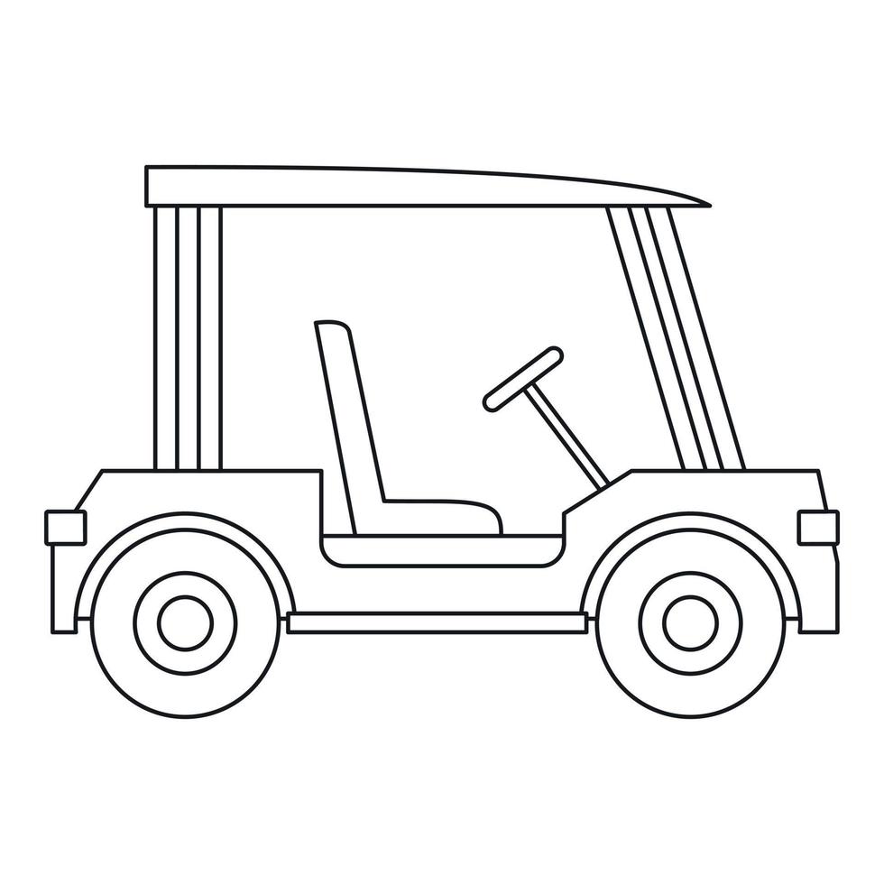 golf auto icoon, schets stijl vector