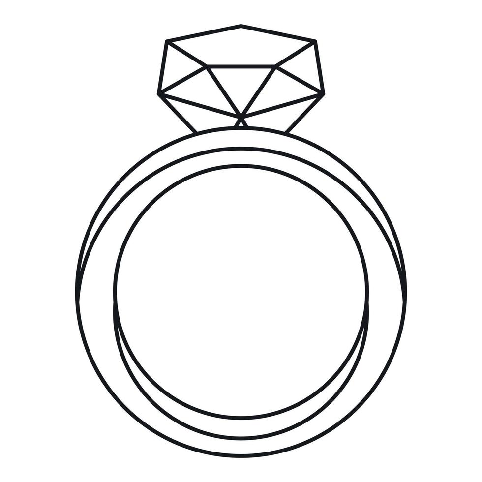 ring icoon, schets stijl vector