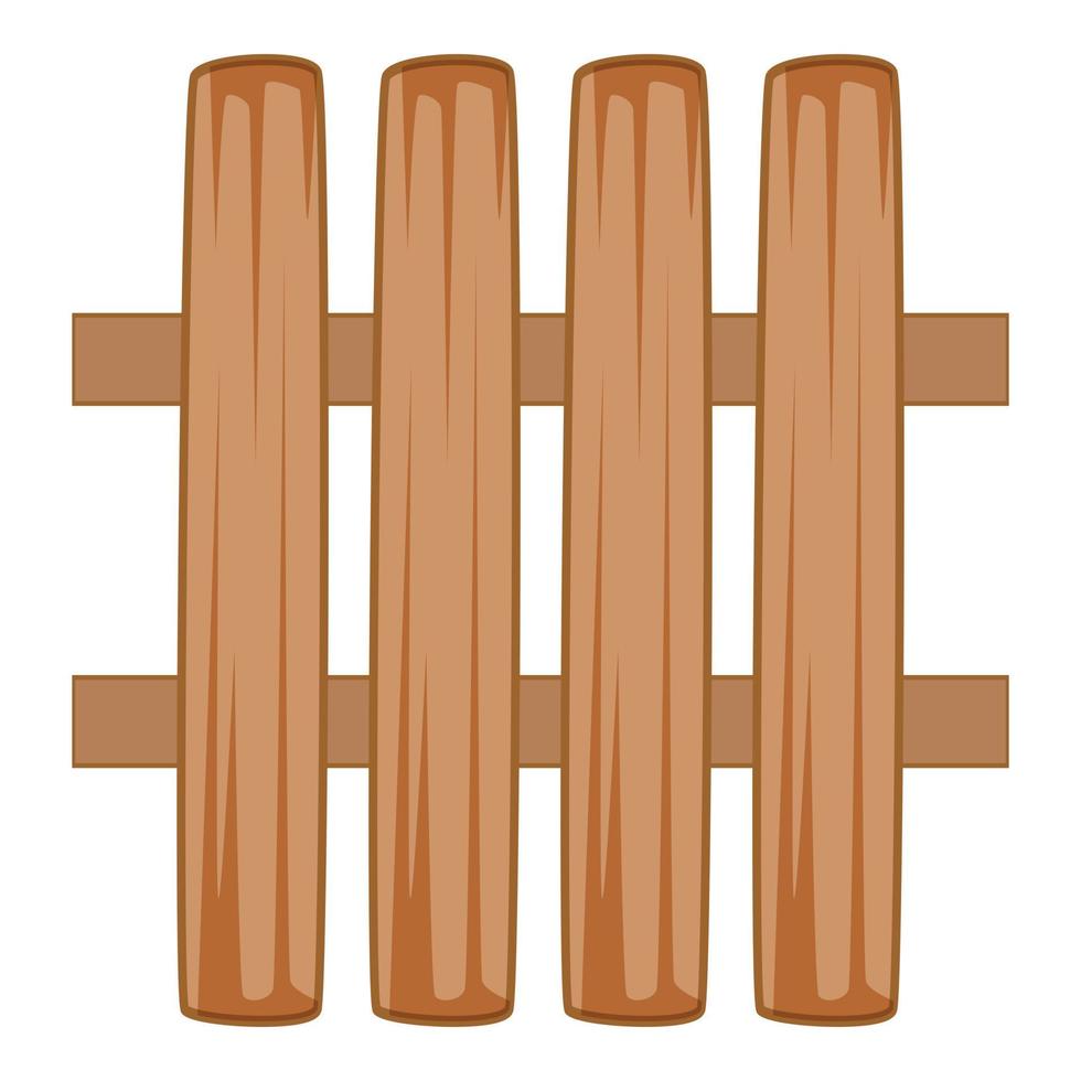 houten hek icoon, tekenfilm stijl vector