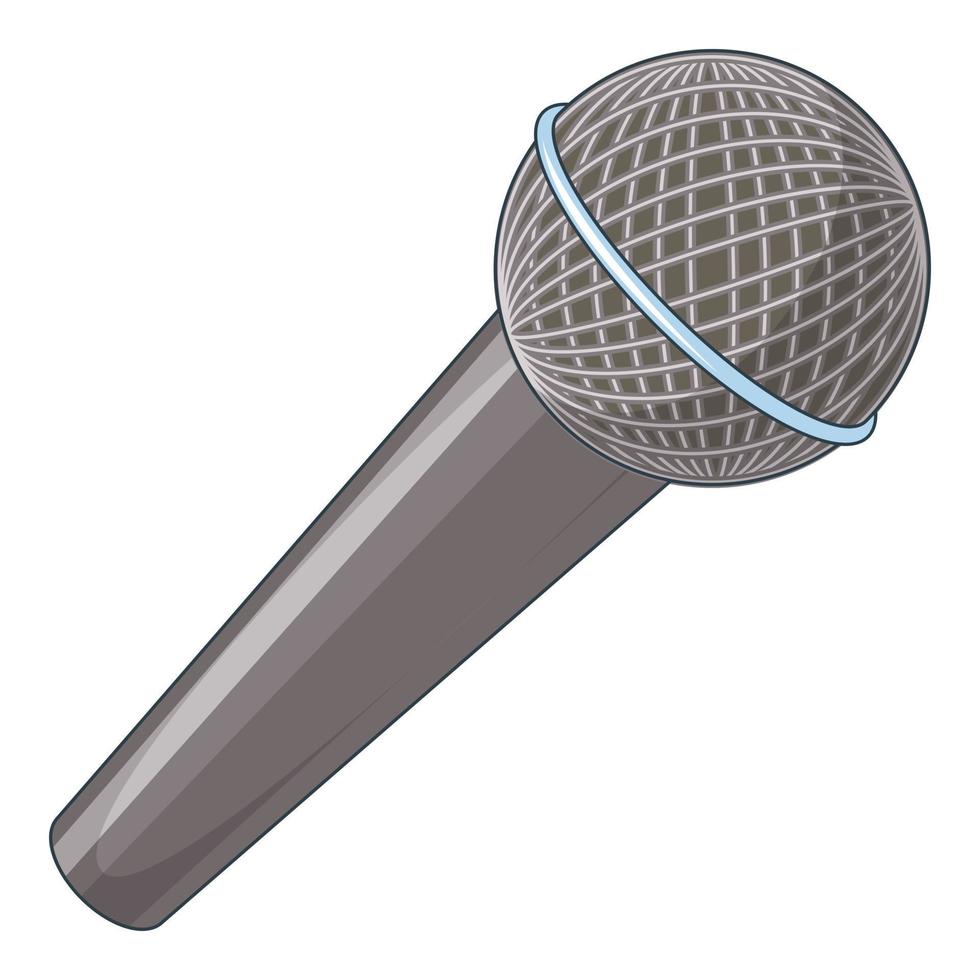 microfoon icoon, tekenfilm stijl vector