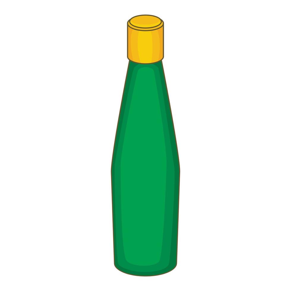 groen fles icoon, tekenfilm stijl vector