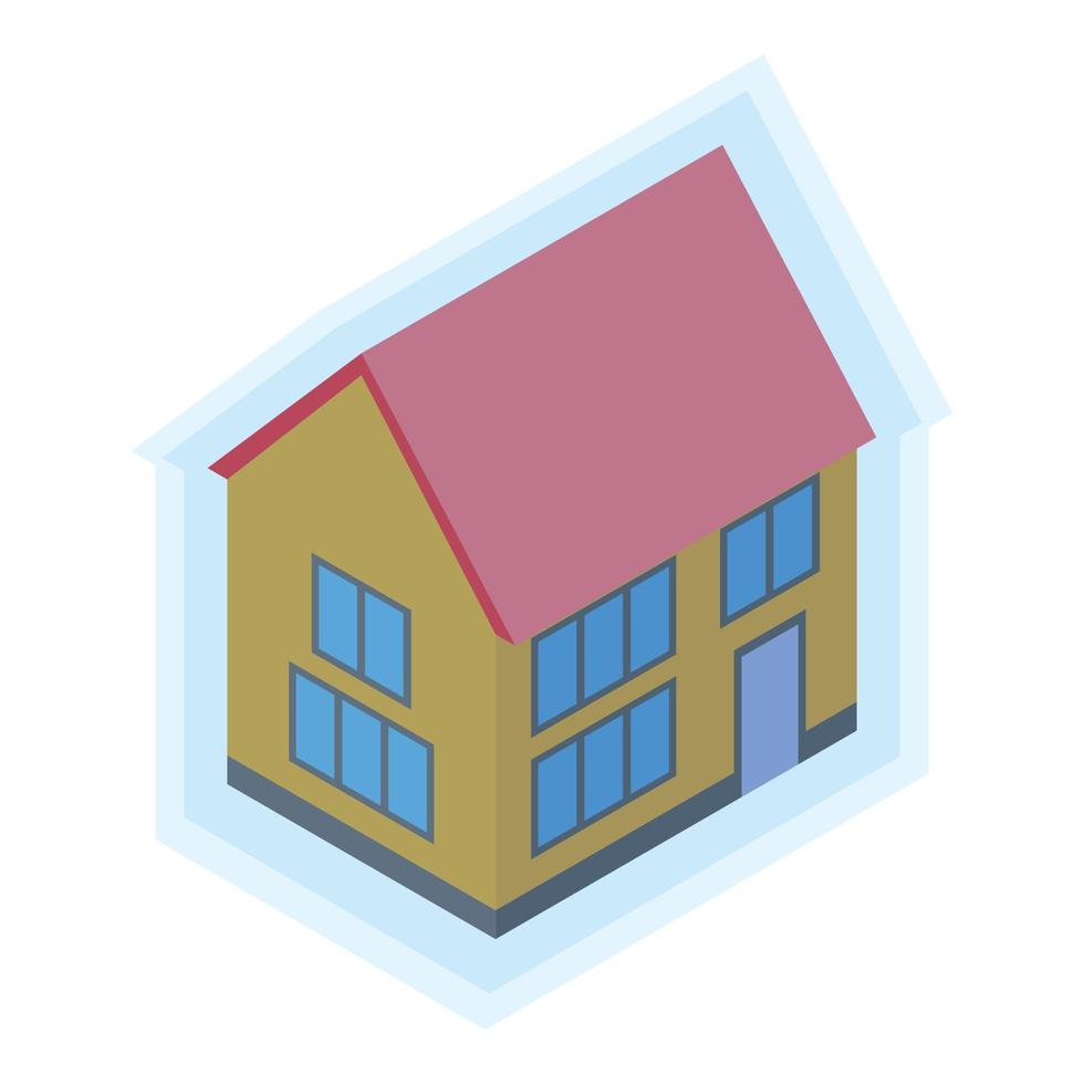 huis beschermen icoon isometrische vector. veilig huis vector