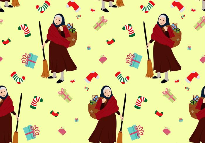 Befana Patroon Gratis Vector