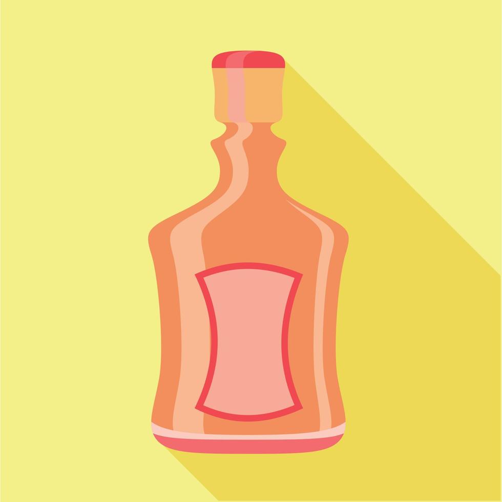 alcohol fles icoon, vlak stijl vector