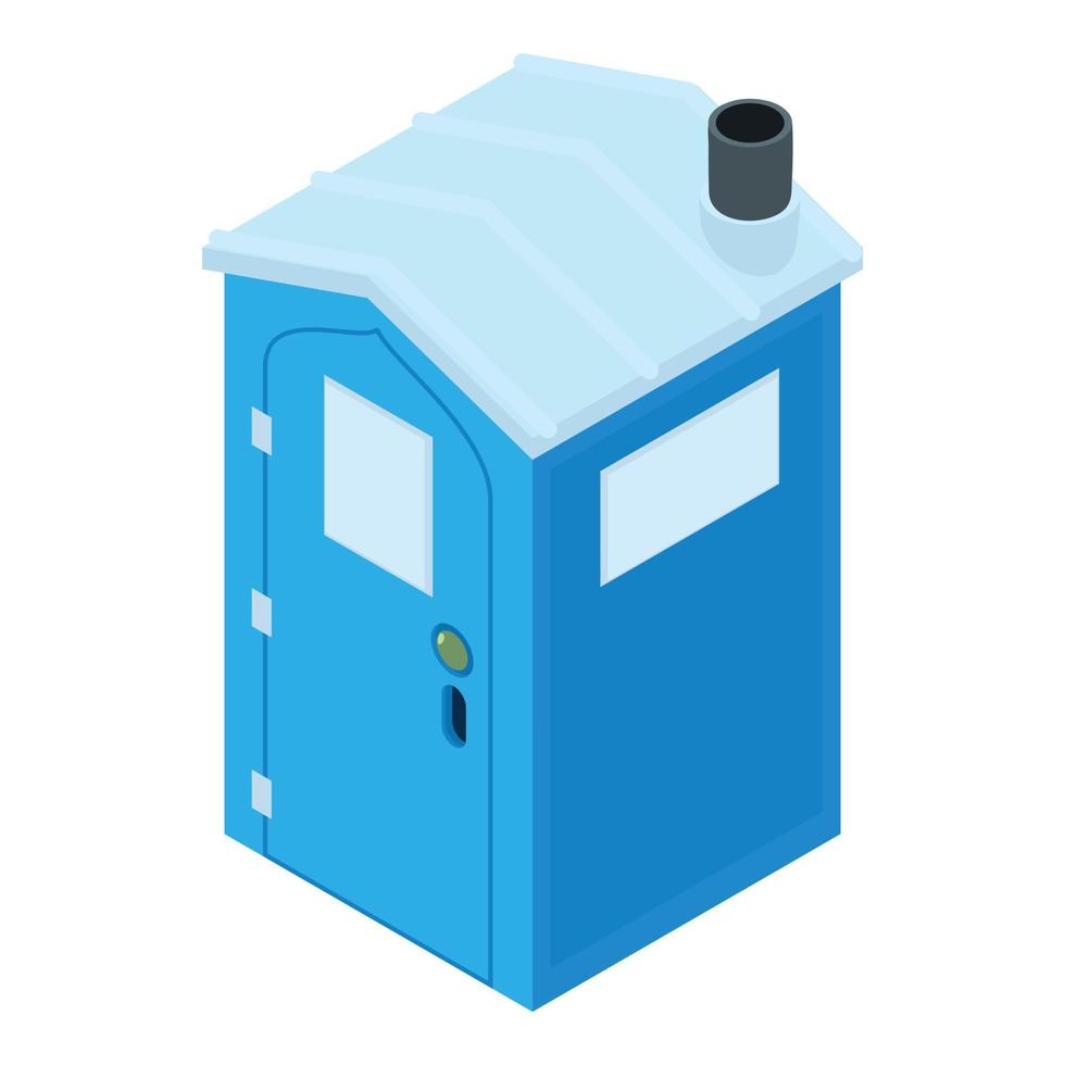 bio toilet icoon isometrische vector. nieuw vrijstaand blauw Gesloten bio toilet icoon vector