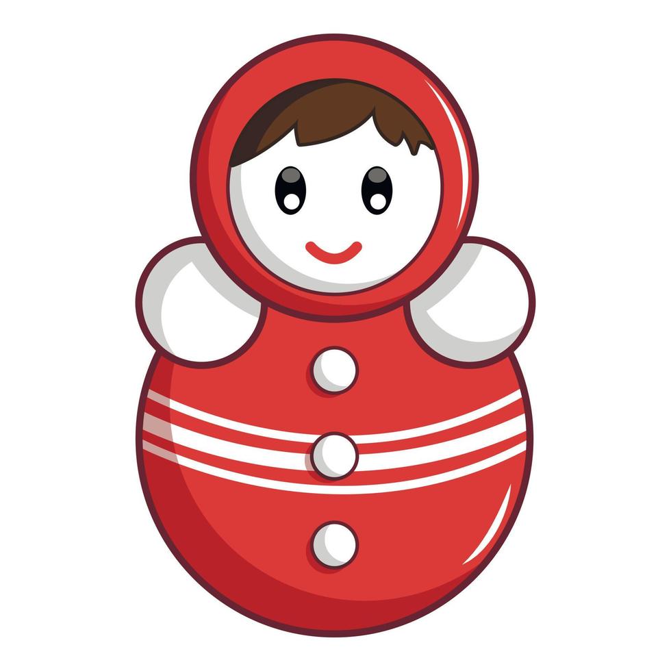 rood tuimelaar pop icoon, tekenfilm stijl vector