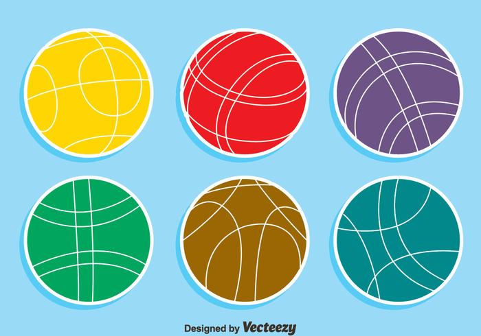 Gekleurde Bocce Ball Vector