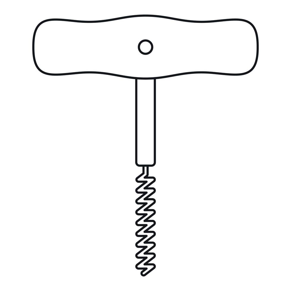 kurketrekker gereedschap icoon, schets stijl vector