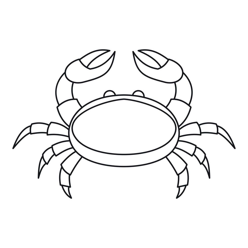 krab icoon, schets stijl vector