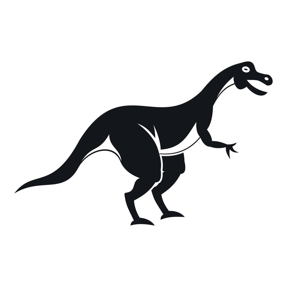 theropode dinosaurus icoon, gemakkelijk stijl vector