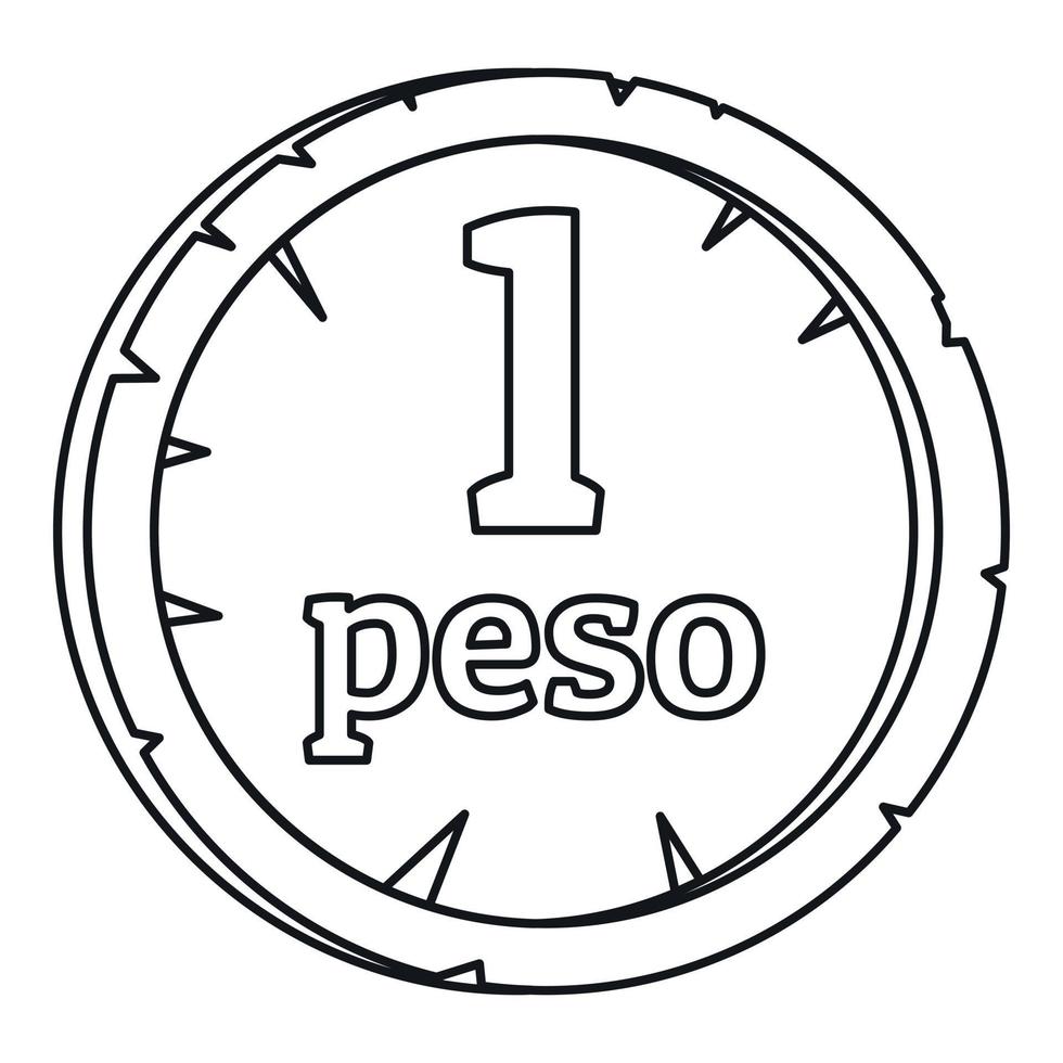 peso icoon, schets stijl vector