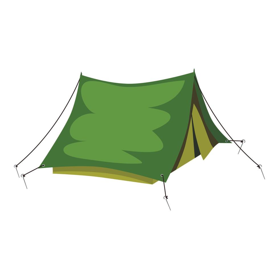 tent icoon, tekenfilm stijl vector