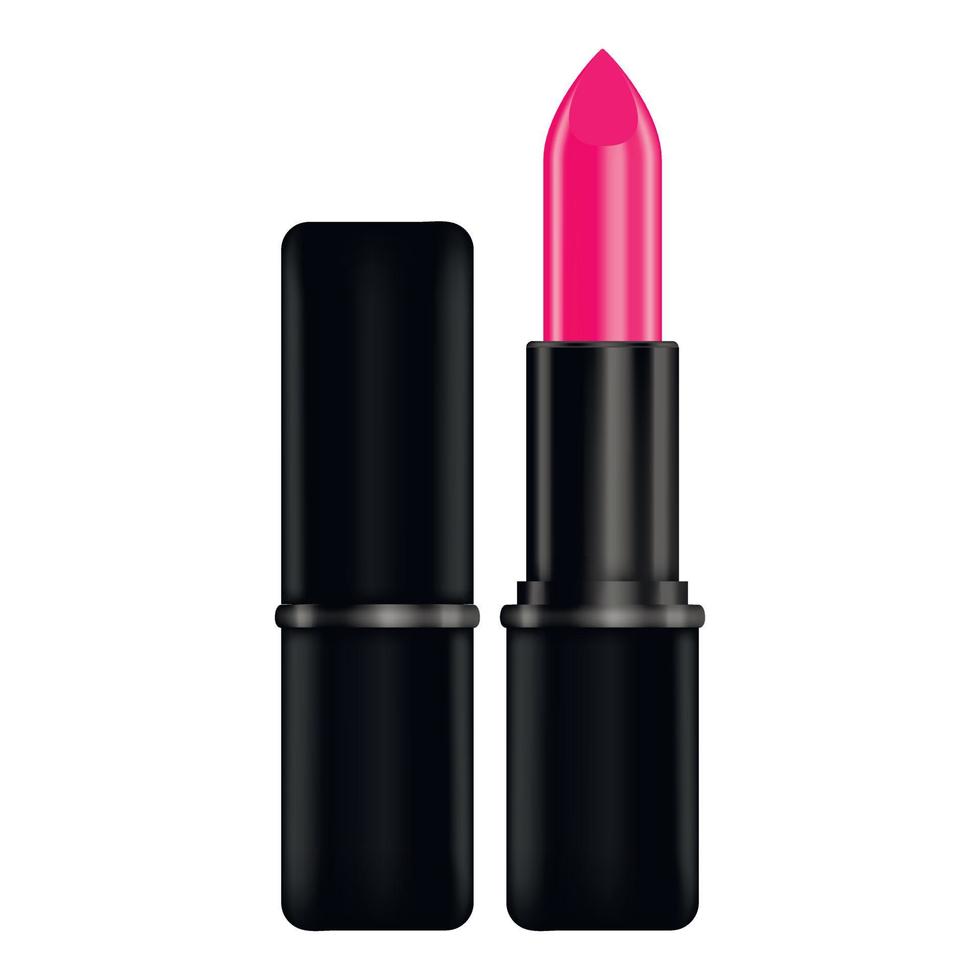 roze lippenstift model, realistisch stijl vector