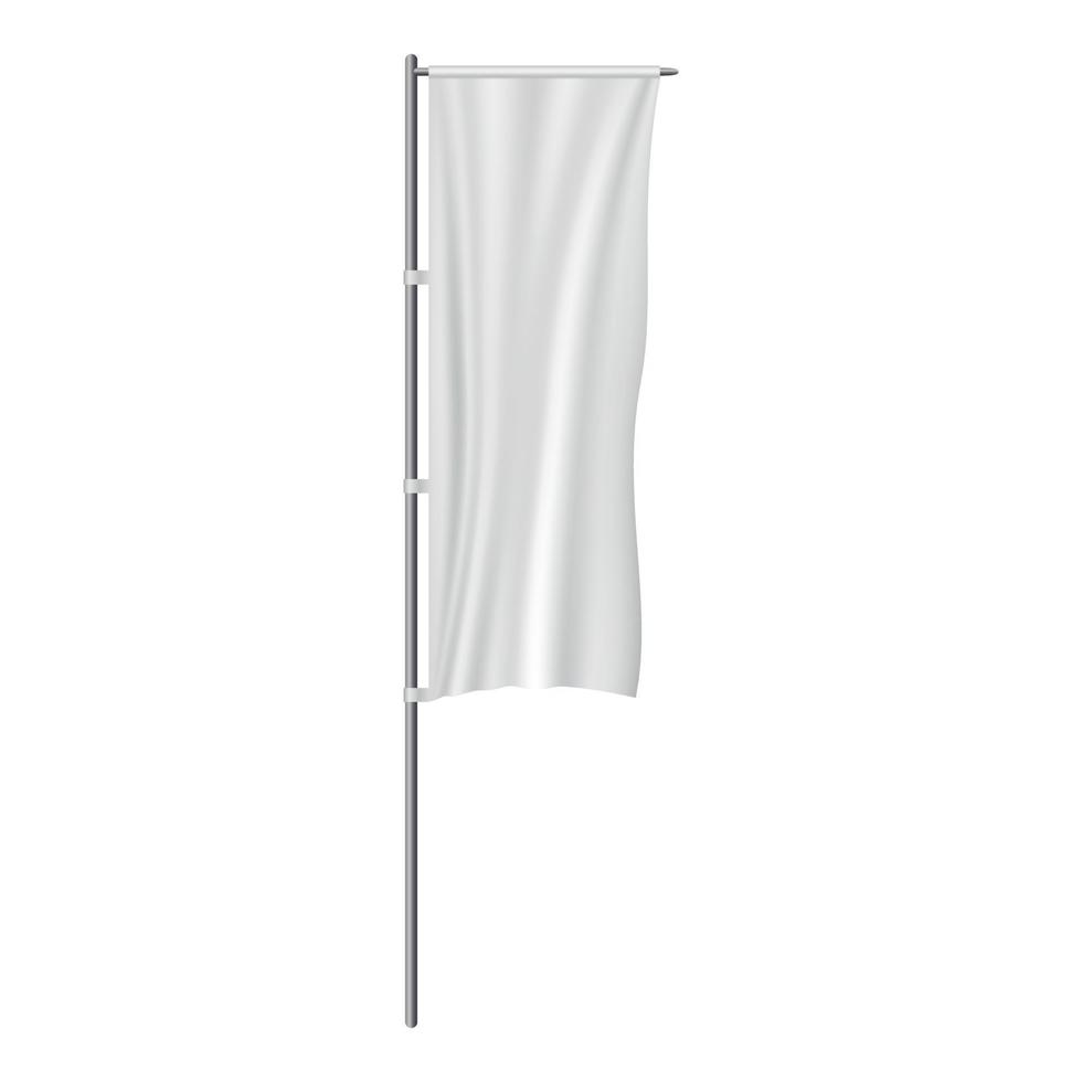 wit paneel vlag model, realistisch stijl vector