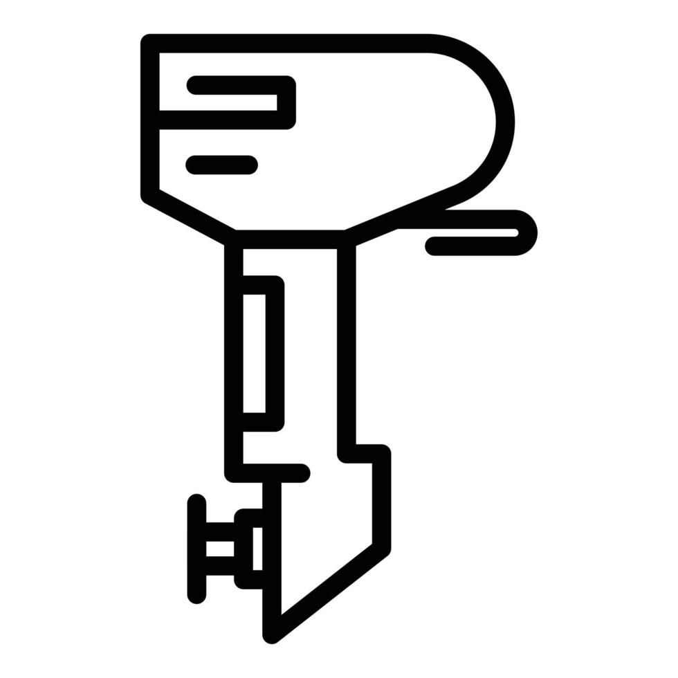 buitenboordmotor motor icoon schets vector. motor boot vector