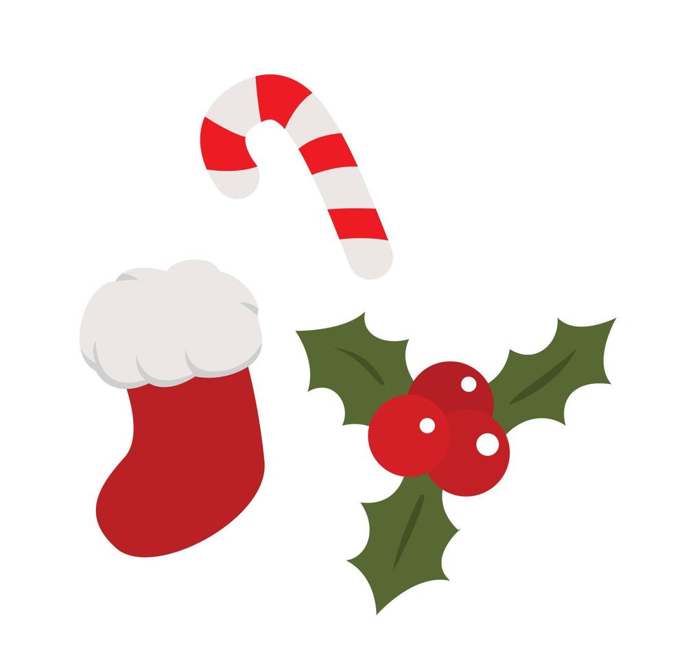 Kerstmis decoratie accessoires illustratie vector clip art