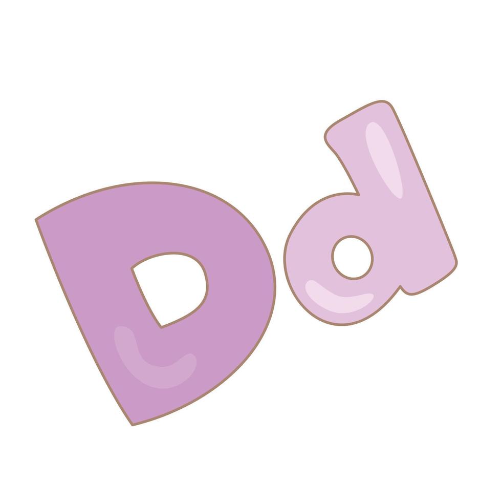 alfabet d voor illustratie vector clip art