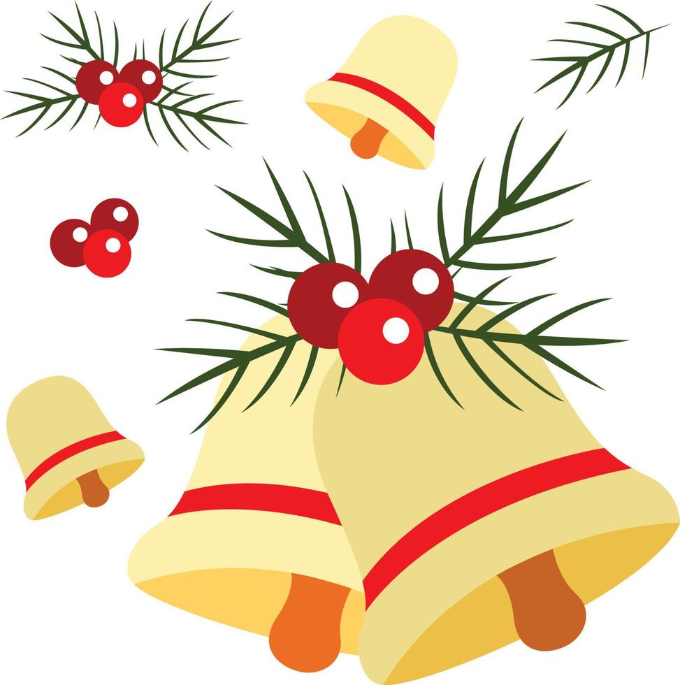 schattig Kerstmis decoratie accessoires illustratie vector clip art