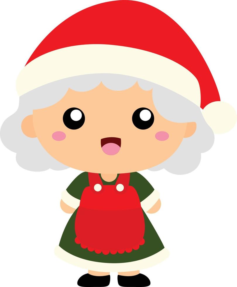 schattig Kerstmis vrouw avondeten partij illustratie vector clip art