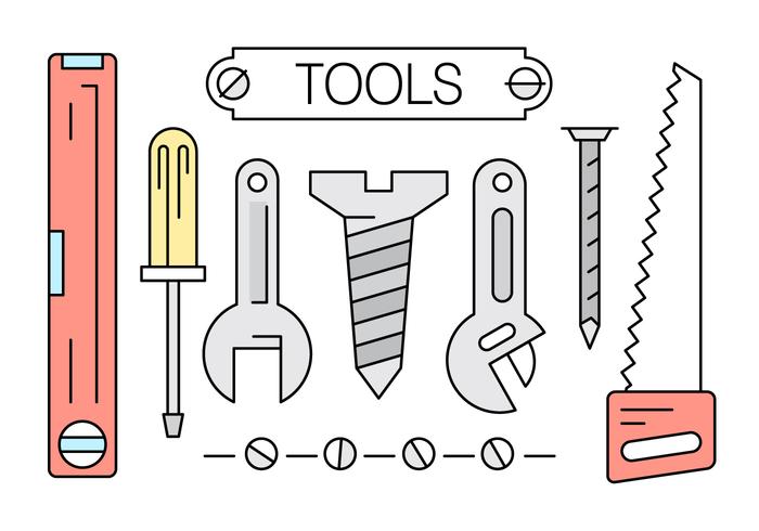 Gratis Lineaire Tool Collection vector