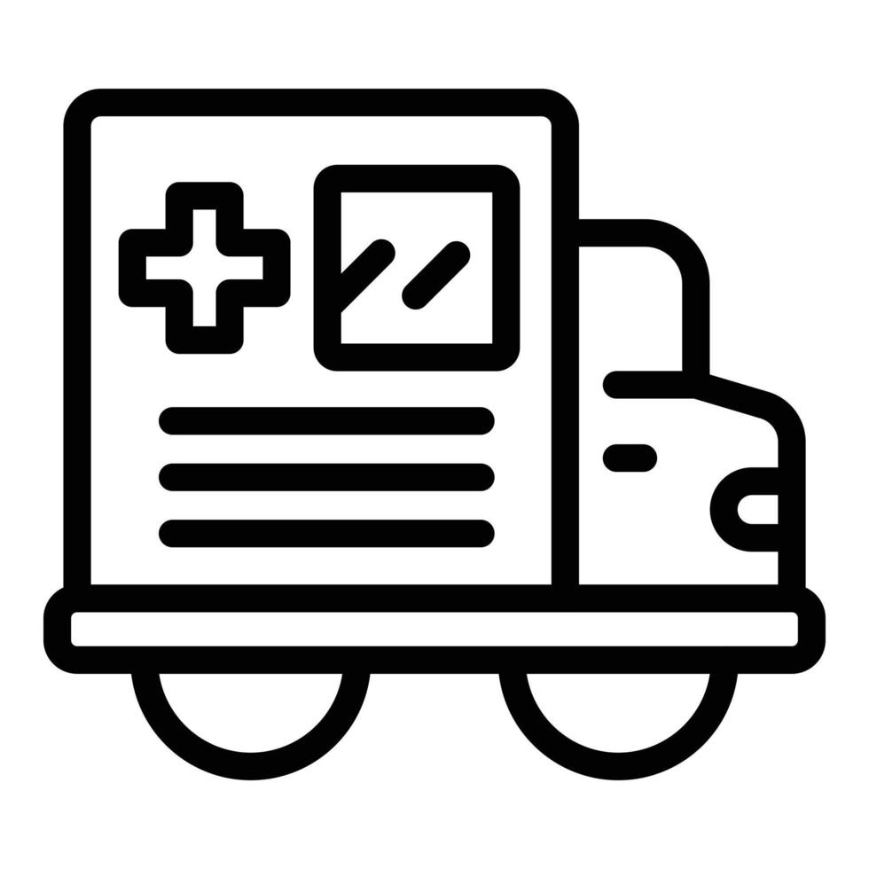 ambulance auto icoon schets vector. modern faciliteit vector