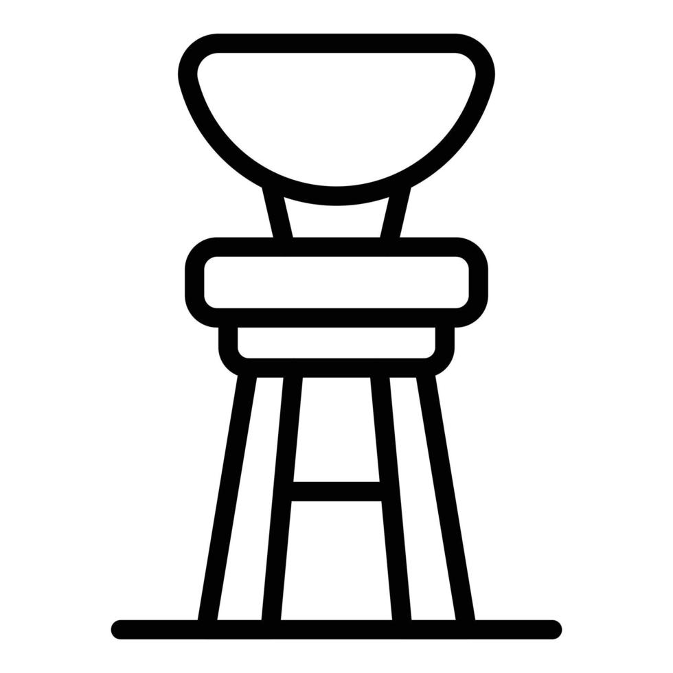 hoog bar stoel icoon schets vector. modern stoel vector