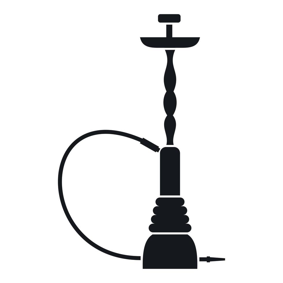 hookah icoon, gemakkelijk stijl vector