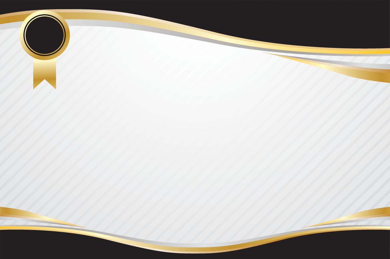 zwart en gouden certificaat sjabloon ontwerp vector