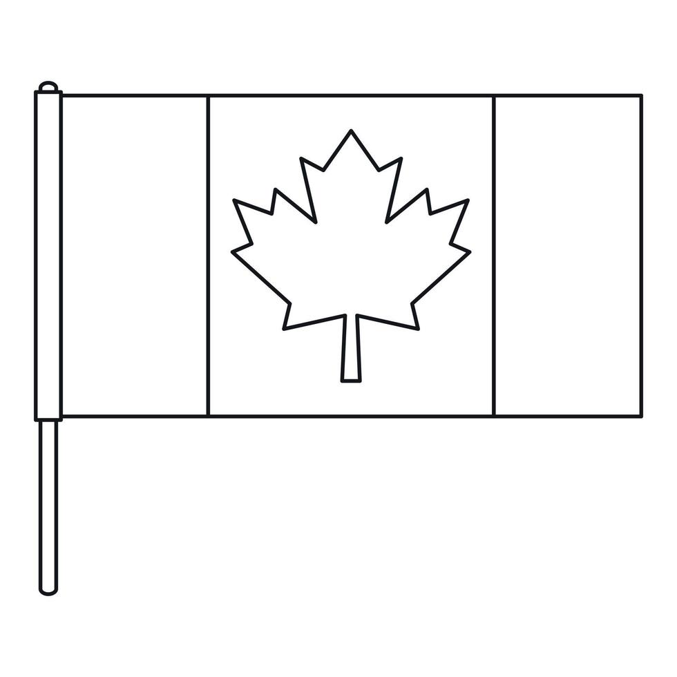 Canada vlag icoon, schets stijl vector