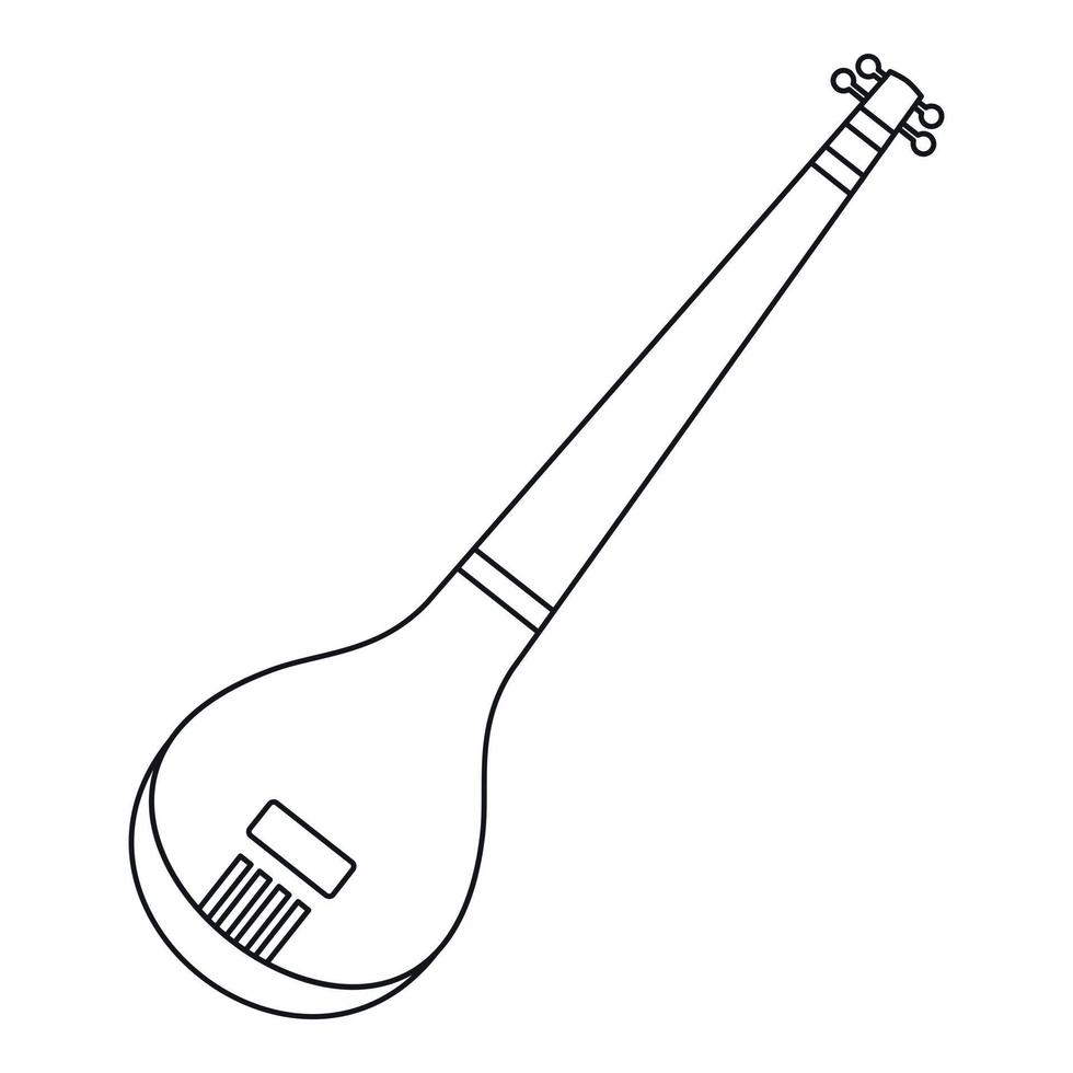 Indisch gitaar icoon, schets stijl vector