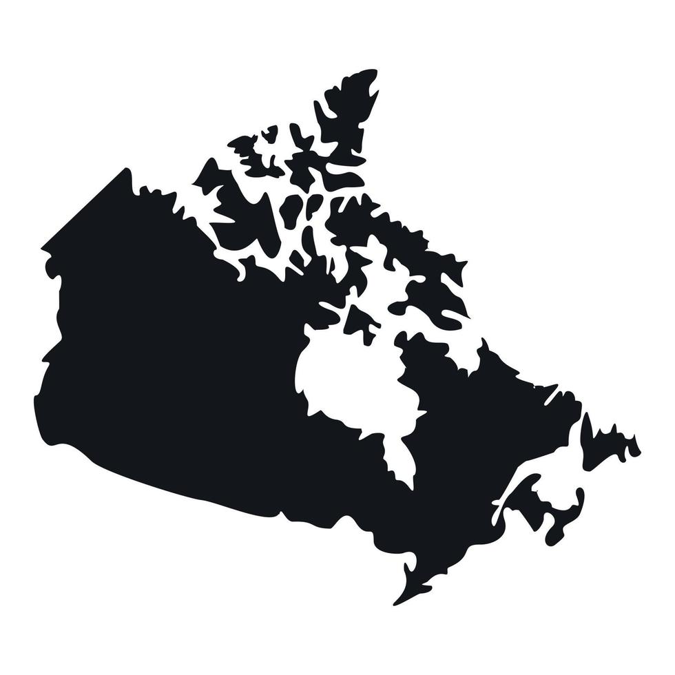 Canada kaart icoon, gemakkelijk stijl vector