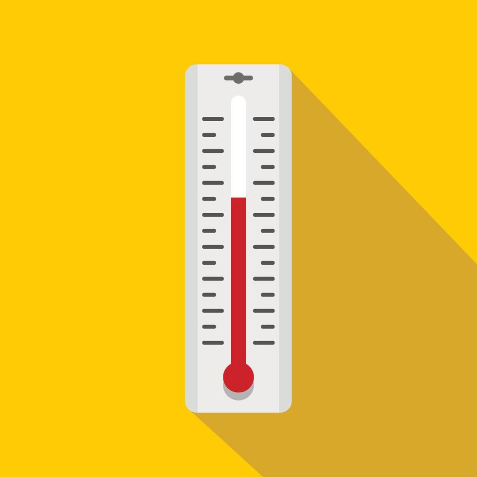 thermometer met graden icoon, gemakkelijk stijl vector