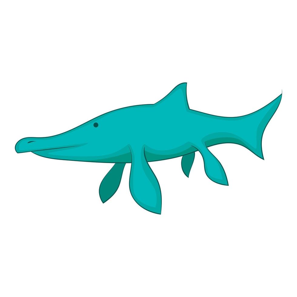 ichthyosaurus icoon, tekenfilm stijl vector
