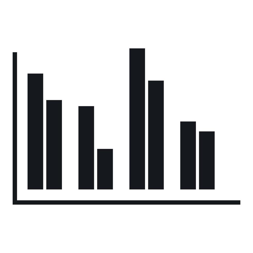 financieel analyse tabel icoon, gemakkelijk stijl vector