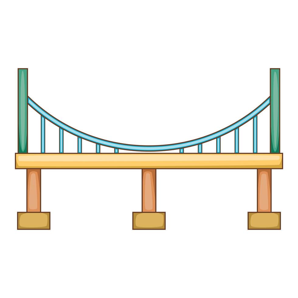 groot brug icoon, tekenfilm stijl vector