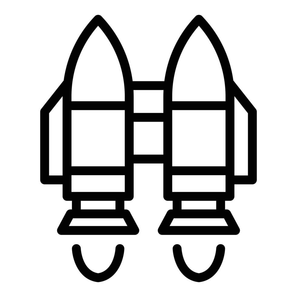 vaardigheid jetpack icoon schets vector. werk toekomst vector