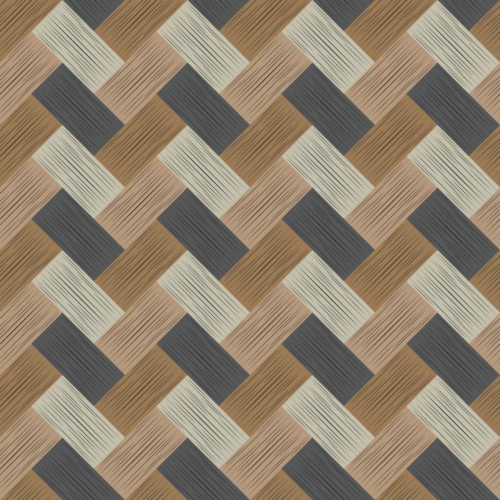 naadloos meetkundig tegel patroon. bruin verdieping met houten textuur. kattebelletje textuur. textiel verstandhouding. borduurwerk. abstract vector illustratie voor vloer, achtergrond, muur, structuur of afdrukken.