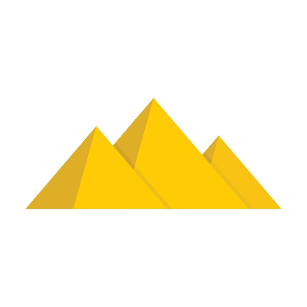 pyramide icoon, vlak stijl vector
