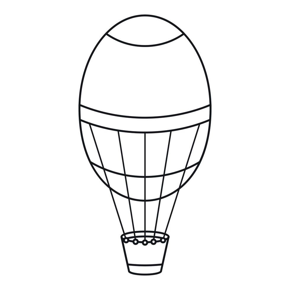 lucht ballon icoon, schets stijl vector