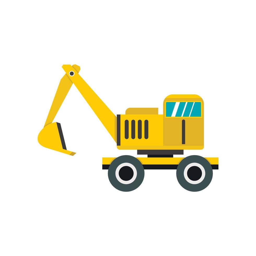 graafmachine pictogram, vlakke stijl vector