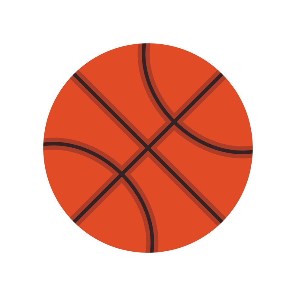 oranje basketbal bal icoon, vlak stijl vector