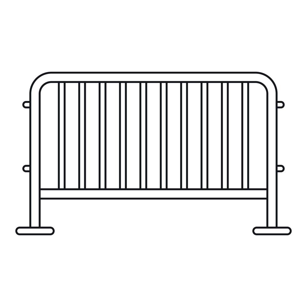 staal barrière icoon, schets stijl vector