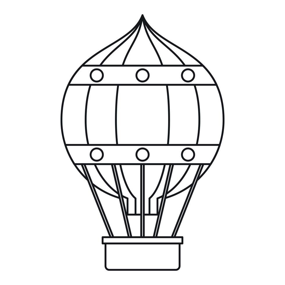 heet lucht ballon met gondel mand icoon vector