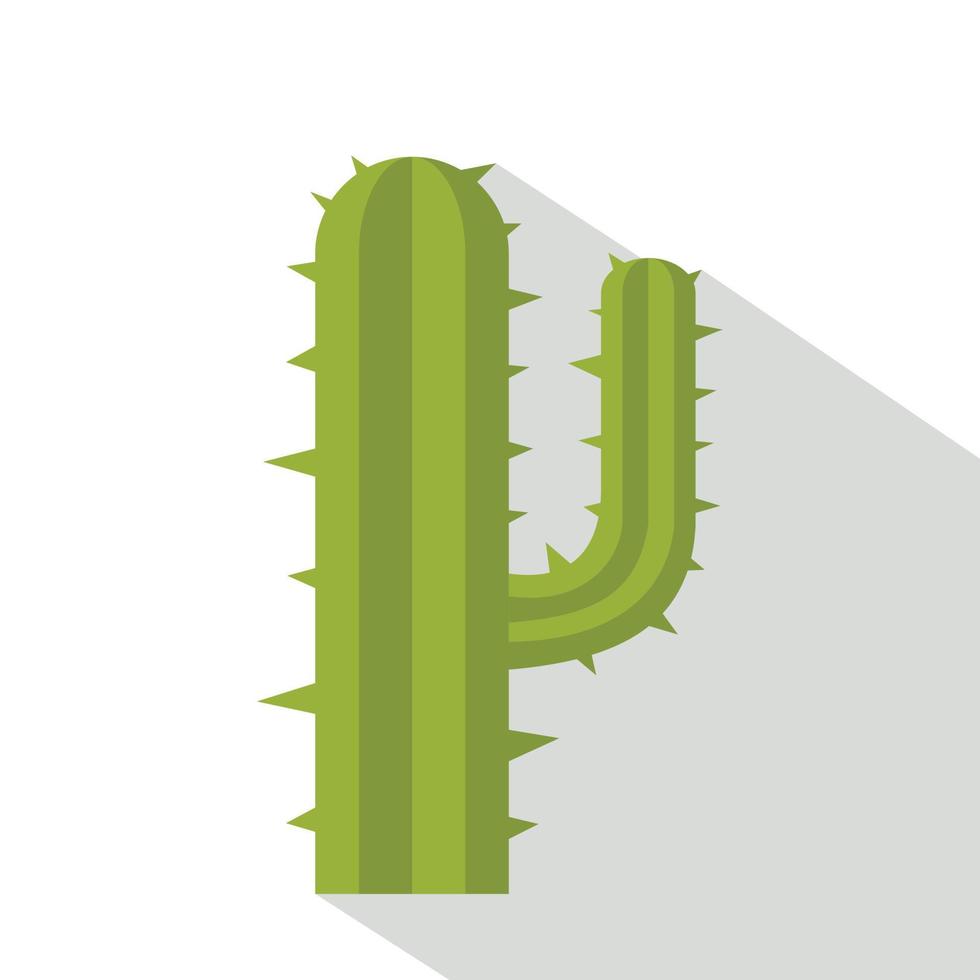 groen Mexicaans cactus icoon, vlak stijl vector