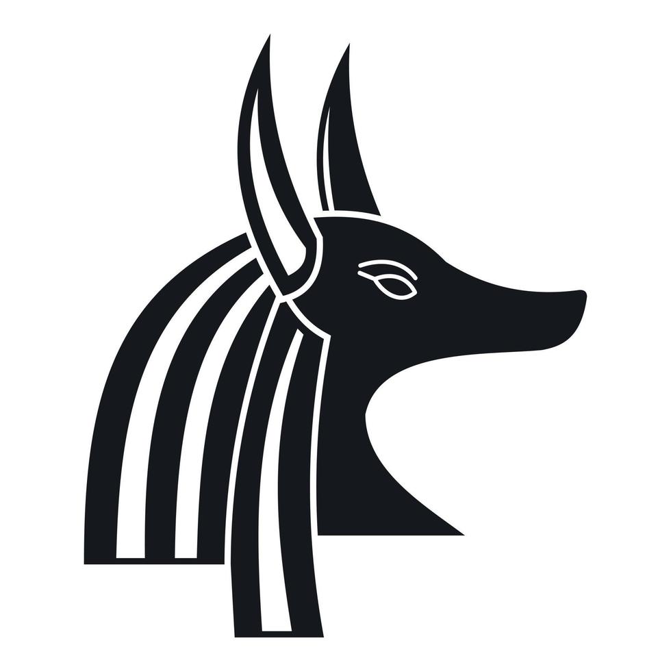 oude Egyptische god Anubis icoon, gemakkelijk stijl vector